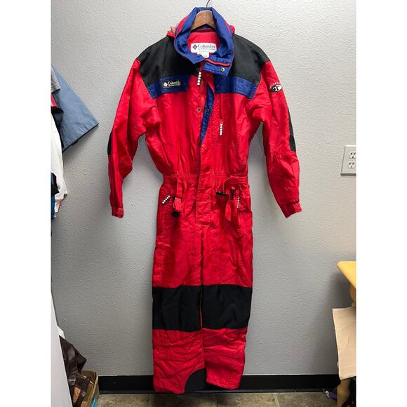 Youth Columbia Ski Suit Snow Jumpsuit Tectonite Red Winter Gear Kids 14/16